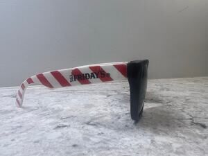 Vintage TGIF Friday's Sunglasses Red White Black Frames